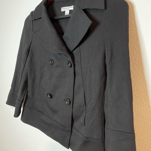 Pendleton petite double breasted black blazer size 2P - Picture 4 of 9